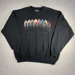 VTG Time Out Spirit Riders Crewneck Sweater Men's Size XXL Black Double Sided